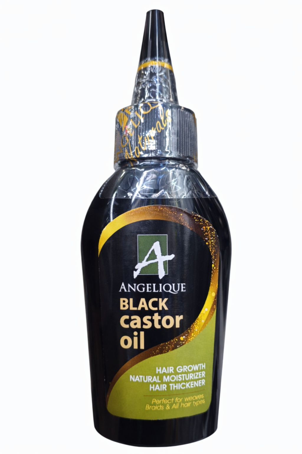 Angelique Black Castor Oil Hair Growth Natural Moisturizer & Thickener – Pure Black Castor Oil for Hair, Scalp & Skin, Hydrates, Strengthens, Promotes Healthy Hair Growth & Fuller Strands for All Hair