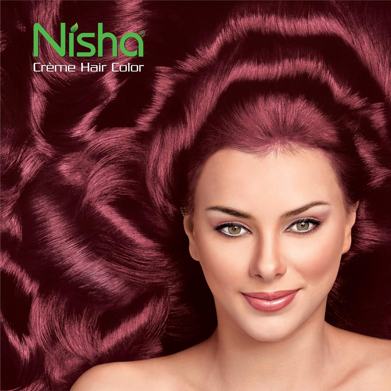 Nisha Creme Hair Color Cherry Red – Permanent Hair Dye with 100% Grey Coverage, Rich Bright Long Lasting Cherry Red Hair Colour, Ammonia Free Formula, Nourishing Henna & Natural Extracts for Men & Wom