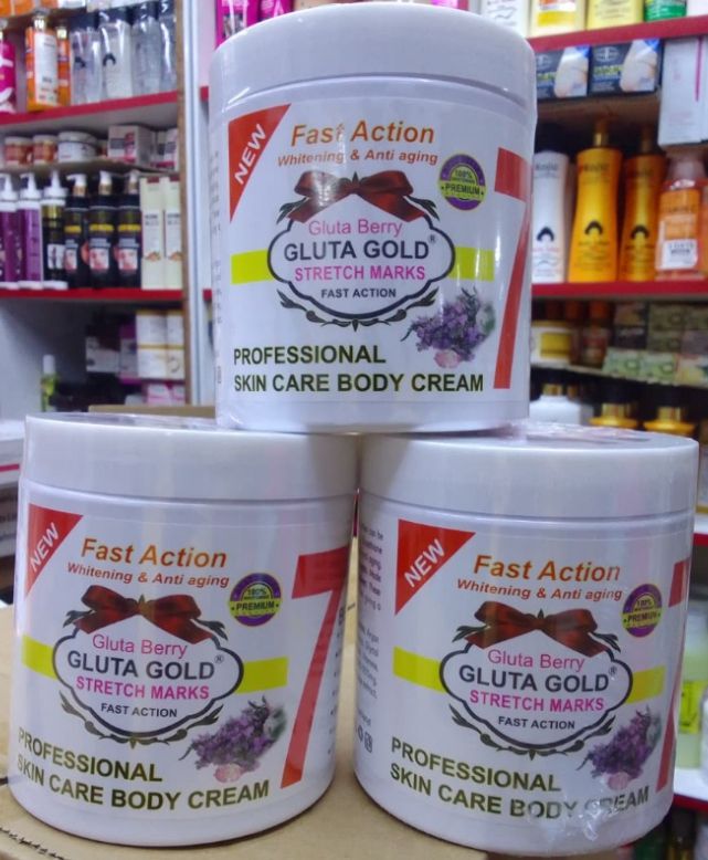 Cream Fast Action Whitening Anti Aging Gluta Berry Gluta Gold Stretch Marks Removal Professional Skin Care Body Cream Brightening Firming Moisturizing Even Skin Tone Glow Cream