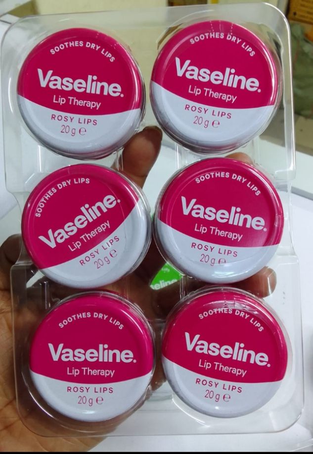 Lip Balm Vaseline Lip Therapy Rosy Lips 20g Moisturizing Healing Dry Lips Care Soft Pink Glow Daily Lip Balm Pack Smooth Repair Protection