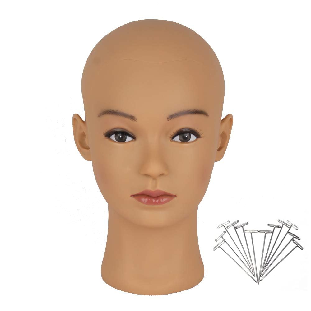 Training Dummy Mannequin Head for Hair Styling Makeup Practice Hairdressing Cosmetology Salon Practice Model with Long Hair for Students Beginners Professionals