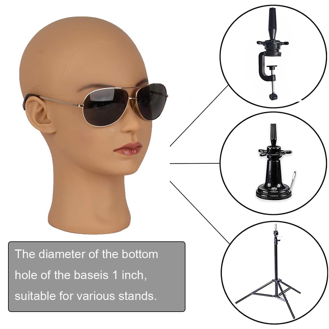 Training Dummy Mannequin Head for Hair Styling Makeup Practice Hairdressing Cosmetology Salon Practice Model with Long Hair for Students Beginners Professionals