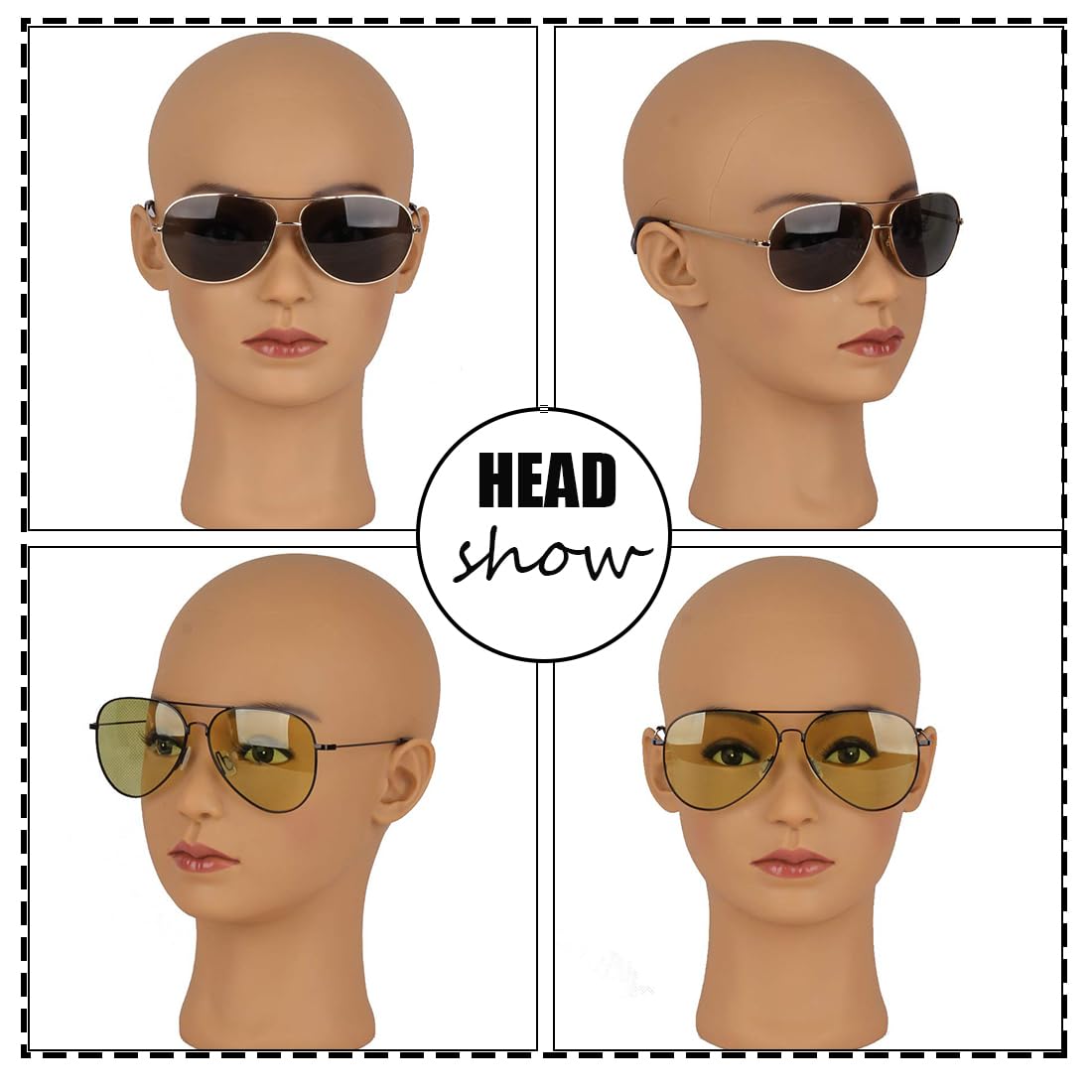 Training Dummy Mannequin Head for Hair Styling Makeup Practice Hairdressing Cosmetology Salon Practice Model with Long Hair for Students Beginners Professionals