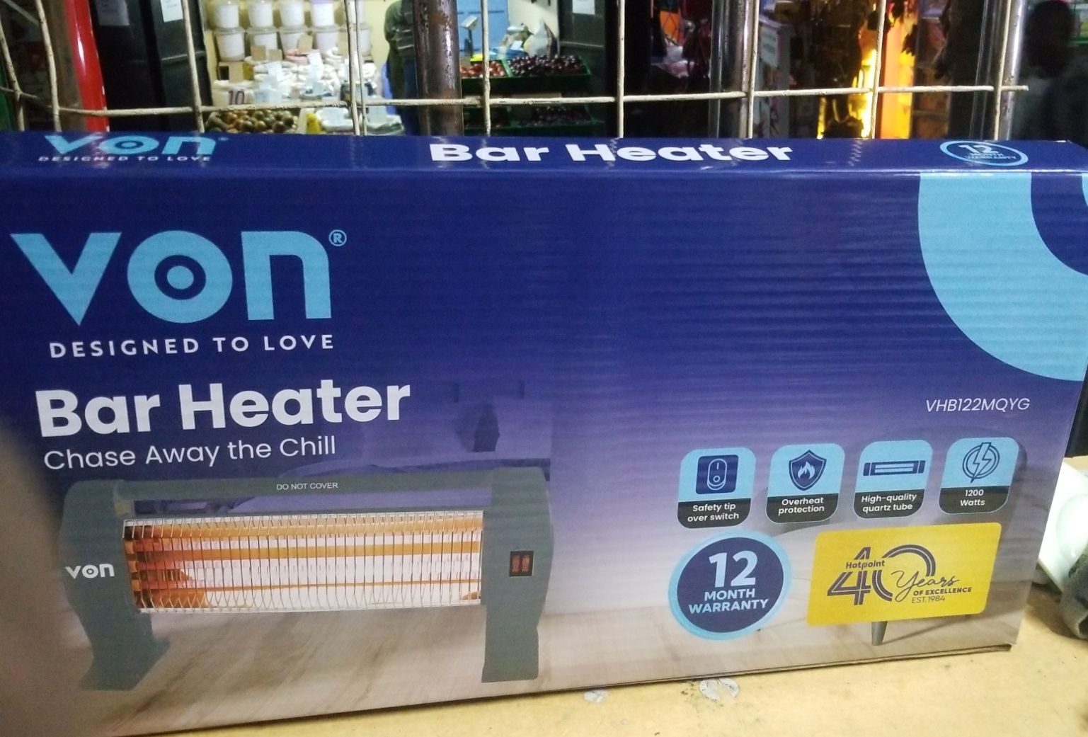 (WE GOT YOU COVERED DURING THE COLD SEASON)Von Room Bar Heater  2000WKeep your home warm during this cold season with this  portable heater.This Bar Heater produce ,warm and hot designed to love
