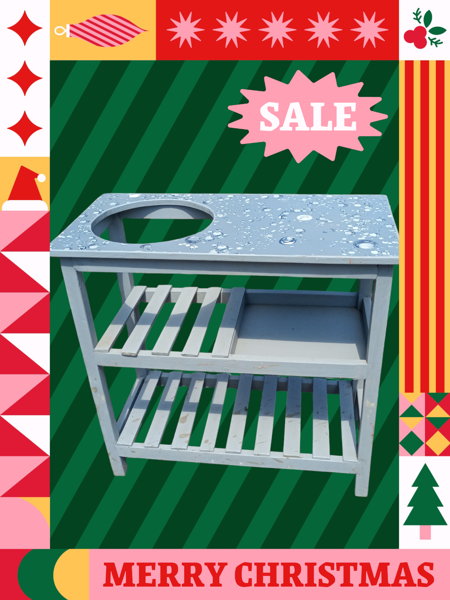 (Easter sale offer price)Modern strong and classic kitchen table,Wooden strong Kitchen table with racks. suitable for 6KG cooking Meko.as picture