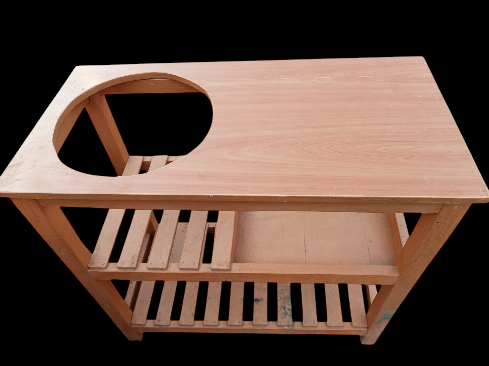 (Easter sale offer price)Modern strong and classic kitchen table,Wooden strong Kitchen table with racks. suitable for 6KG cooking Meko.as picture