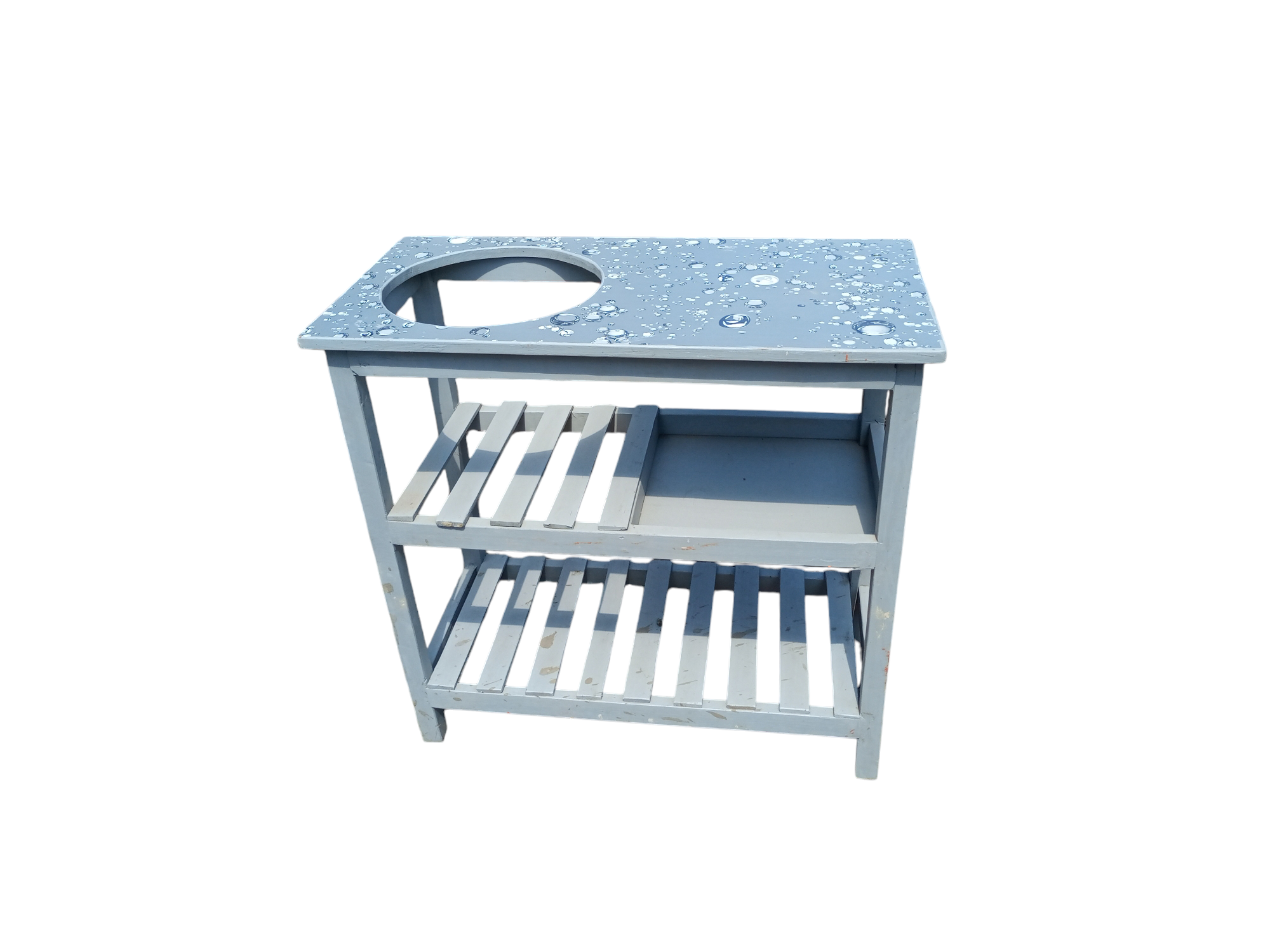 (Easter sale)Modern strong and classic kitchen table,Wooden strong Kitchen table with racks. suitable for 6KG cooking Meko.as picture