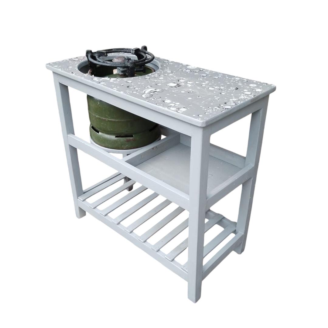 (Easter sale offer price)Modern strong and classic kitchen table,Wooden strong Kitchen table with racks. suitable for 6KG cooking Meko.as picture