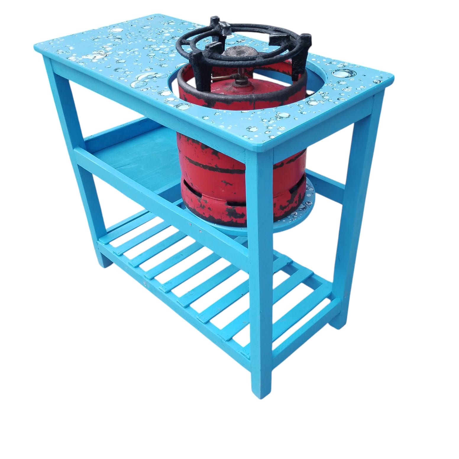 [Anniversary Sale] Modern strong and classic kitchen table,Wooden strong Kitchen table with racks. suitable for 6KG cooking Meko.as picture