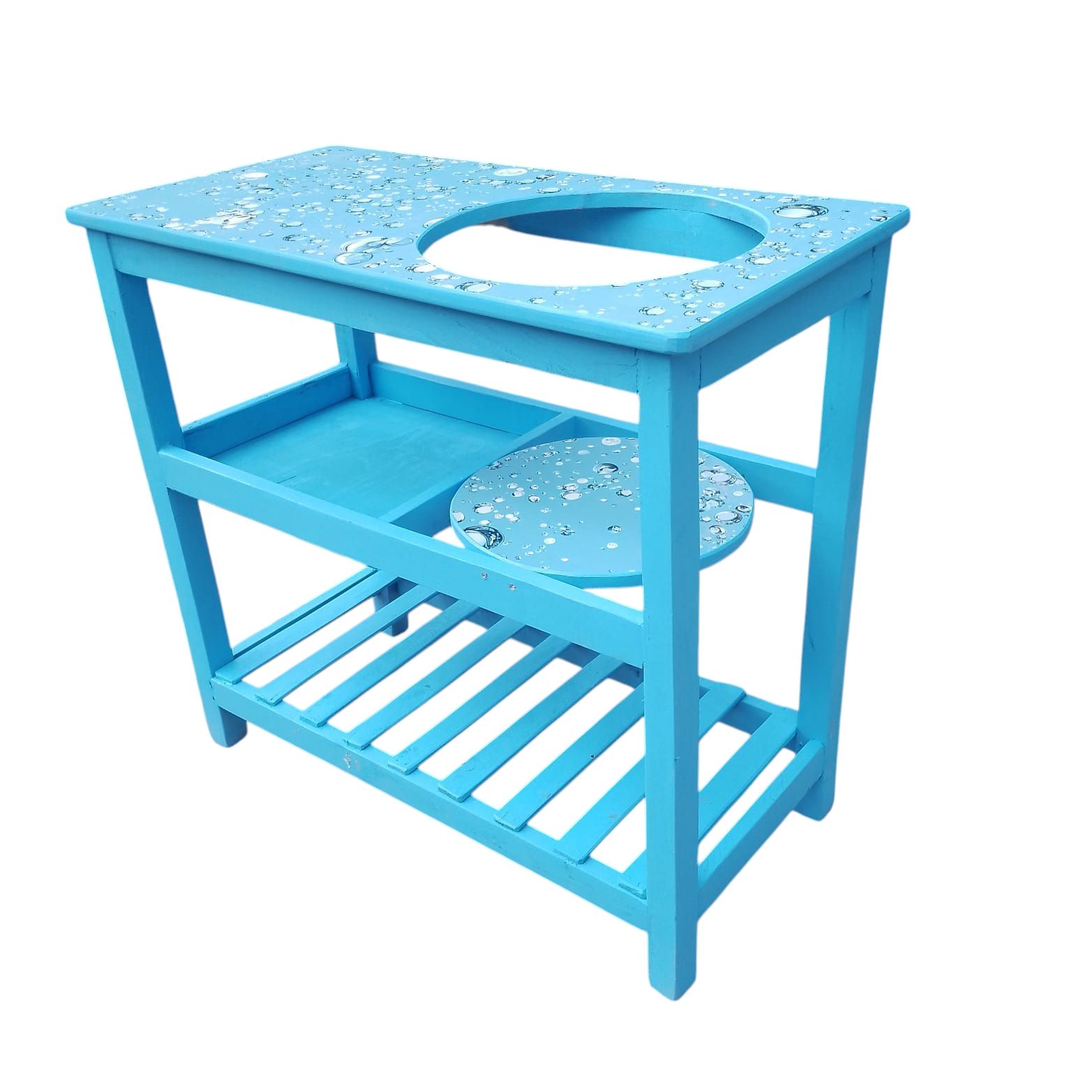 [Anniversary Sale] Modern strong and classic kitchen table,Wooden strong Kitchen table with racks. suitable for 6KG cooking Meko.as picture