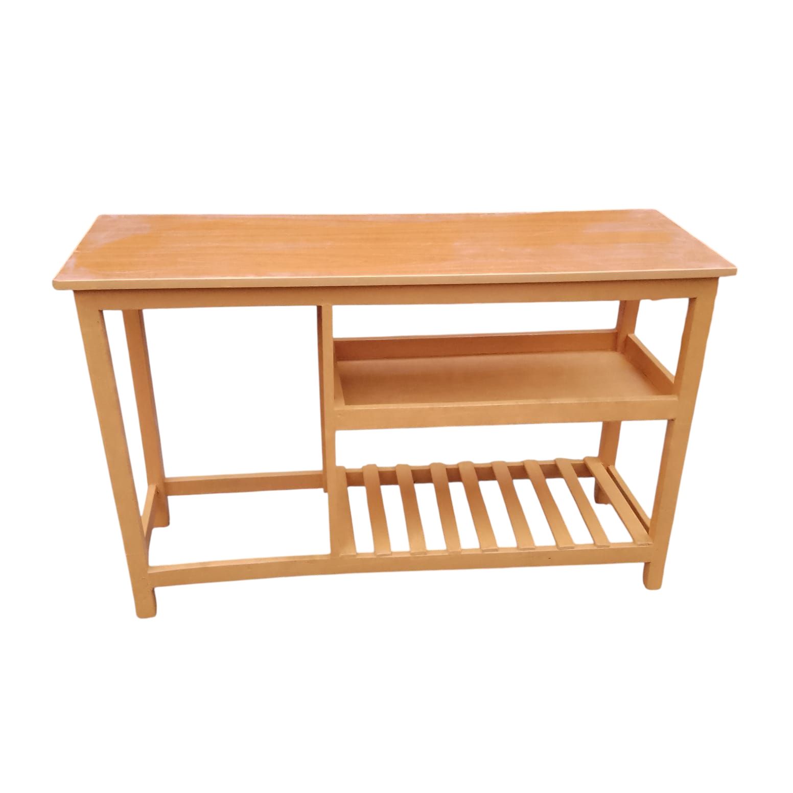 [Superior Quality] EXTRA LARGE Modern strong and classic kitchen table,Wooden strong Kitchen table with racks. as picture