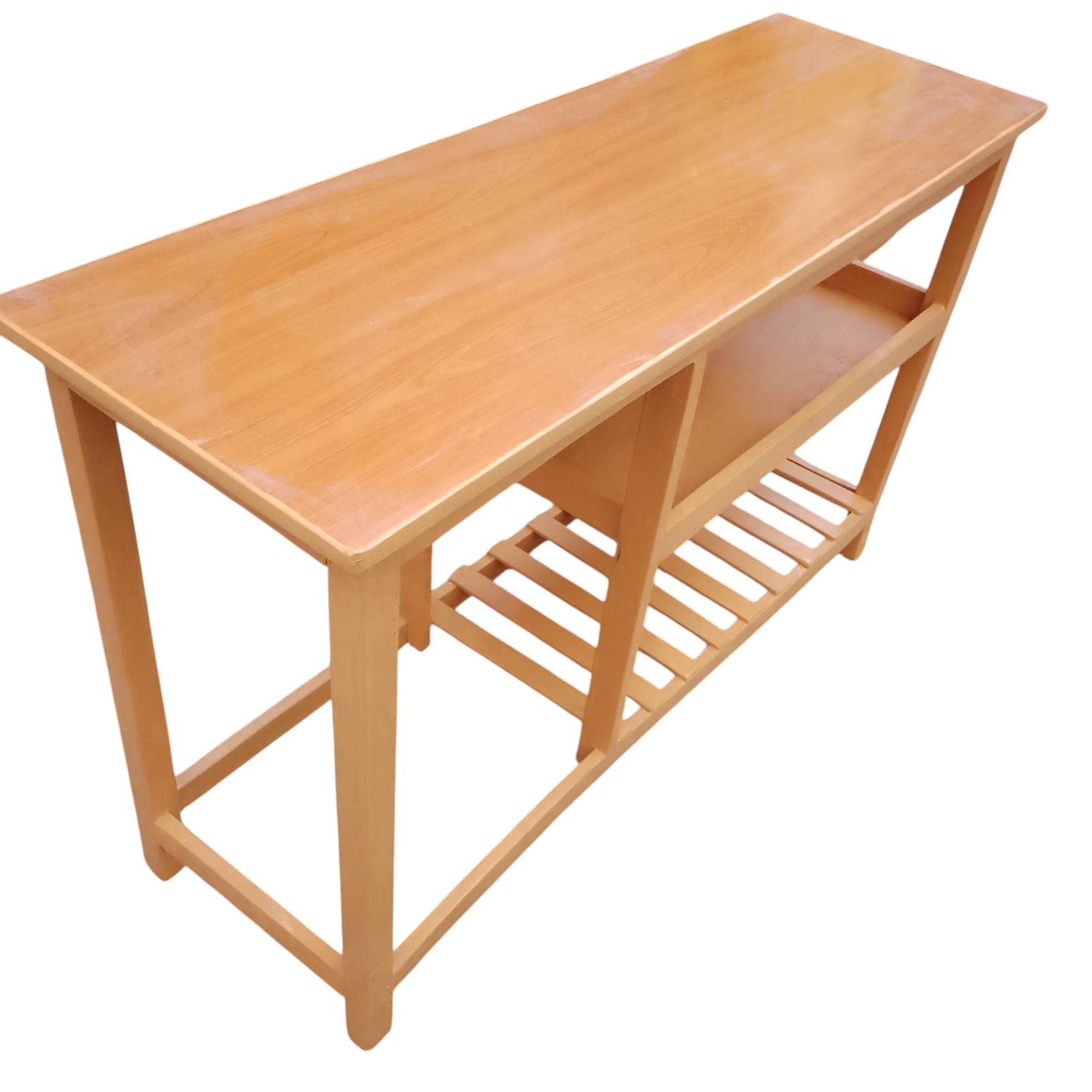 [Superior Quality] EXTRA LARGE Modern strong and classic kitchen table,Wooden strong Kitchen table with racks. as picture