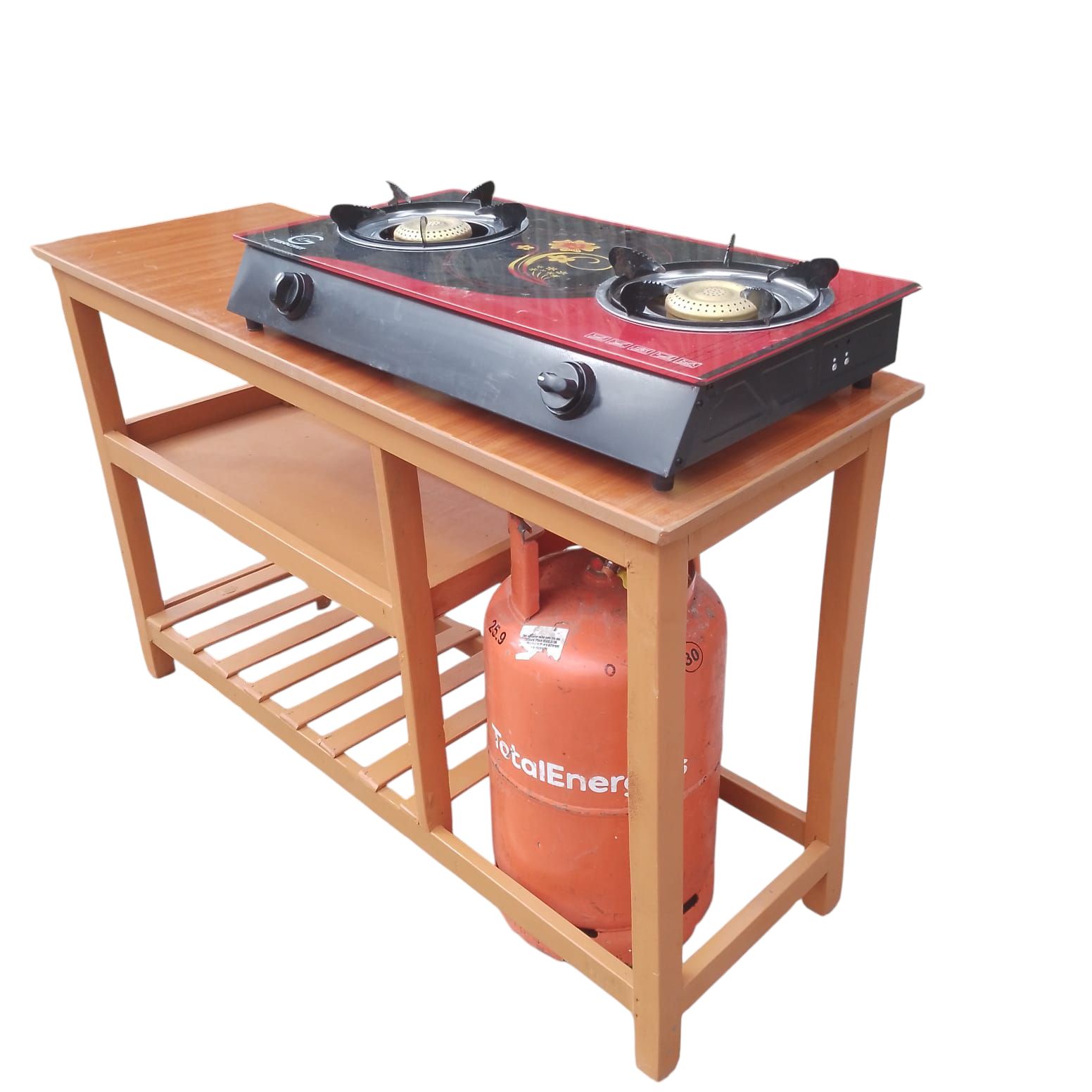 [Superior Quality] EXTRA LARGE Modern strong and classic kitchen table,Wooden strong Kitchen table with racks. as picture