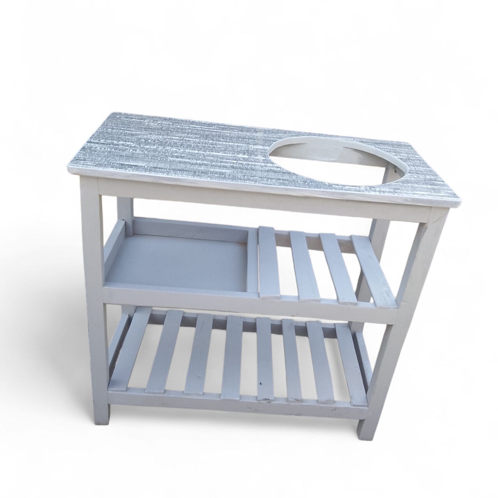 [Superior Quality]Offer price Modern strong and classic kitchen table,Wooden strong Kitchen table with racks. suitable for 6KG cooking Meko.as picture