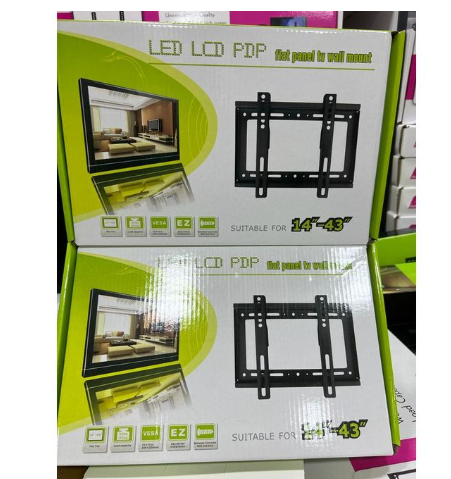 Lcd 14"–43" HIGH Quality Inch Flat Panel TV Wall Mount Bracket – Adjustable, Heavy-Duty Wall Mount For LED, & Plasma Screens Black