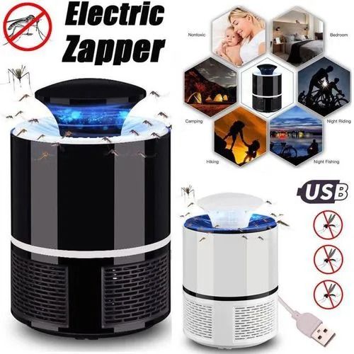 Electric Mosquito Killer With 360 Degrees LED Trap Lamp - Black/White
