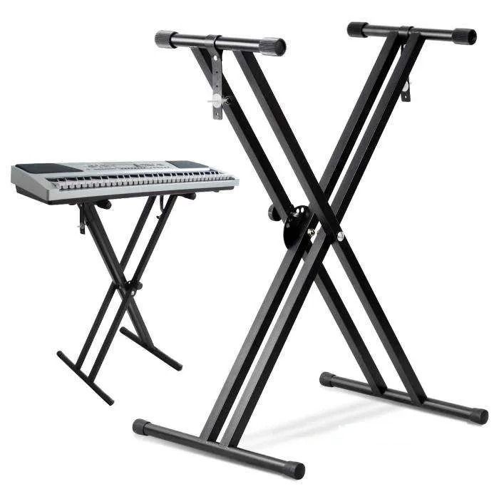 High Quality Heavy Duty Piano / Keyboard Stand With Locking Stands Double X Shape