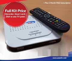 Azam Complete Full Kit Dish TV in Kenya + FREE TV Mounting Gear