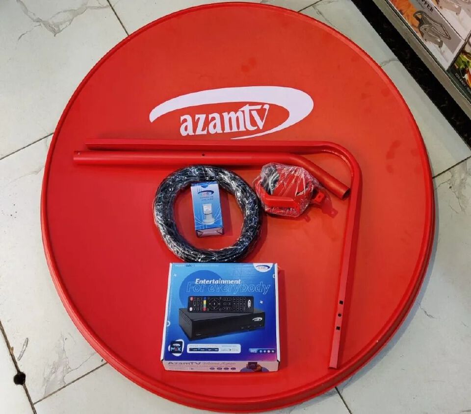 Azam Complete Full Kit Dish TV in Kenya + FREE TV Mounting Gear