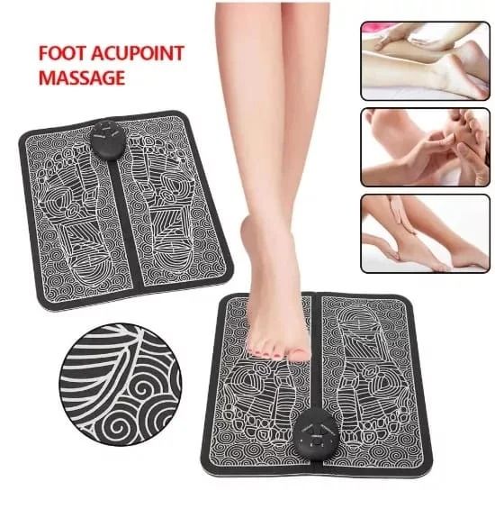 Electric EMS Foot Massager Pad Feet Muscle Stimulator Massager Mat Use Portable
