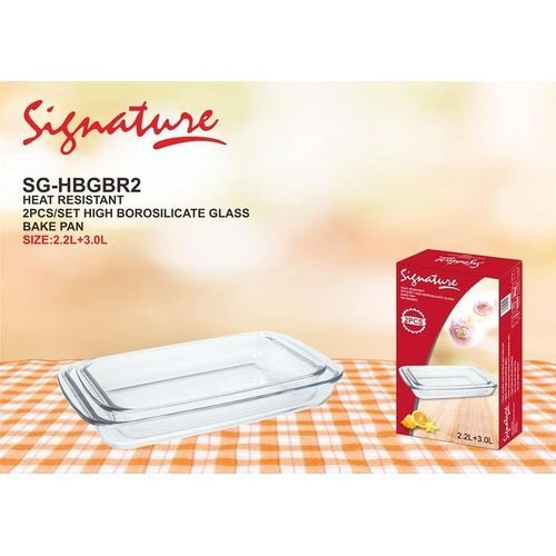 Signature Baking Glass Tool/Storage Container Bowl - Set Of 2