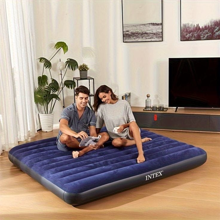 Intex Inflatable Mattress with Free Electric Pump | Camping Mattresses | Electric Mattresses | Camping Beddings with Free Electric Pump
