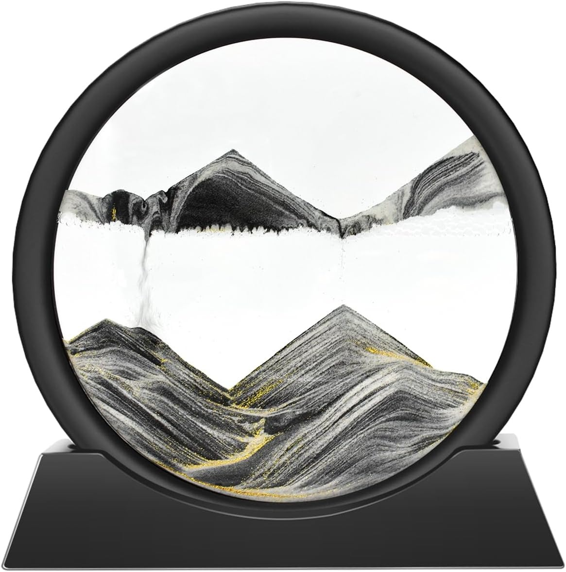 Dynamic 3D Glass Hourglass with Moving Sand Landscape Sand Scape Decor