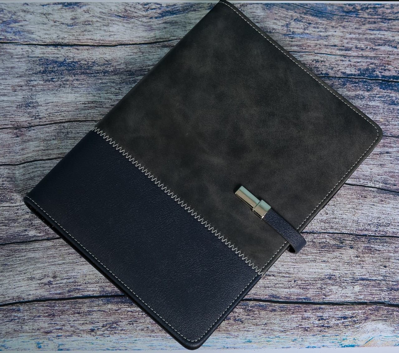 A5 Size Exquisite Executive Leather Notebook - Padded PU Soft Leather Cover Material