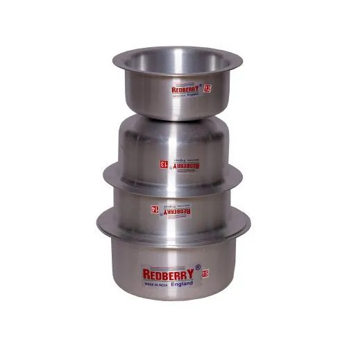 Redberry Heavy Gauge Alluminium Sufurias 4 pcs Small Size Set Cookware Sets Cooking Pots 12/15