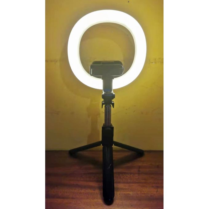 7.5 Inch Ring Light Selfie Stick With Remote,110CM