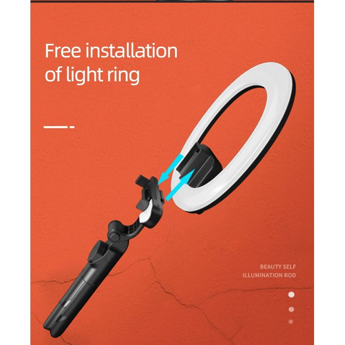 7.5 Inch Ring Light Selfie Stick With Remote,110CM