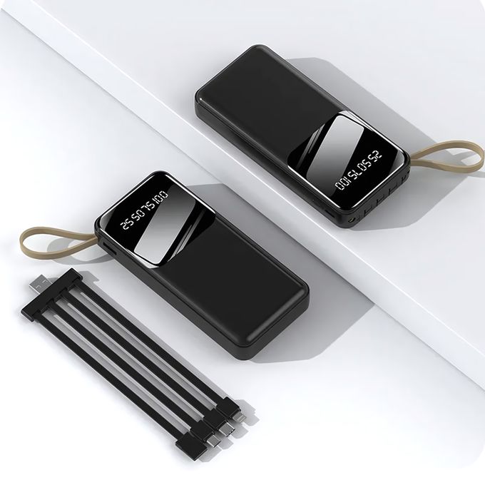 amaya Power Bank 20000mAh Built-in 3 Cables Powerbank 10W Charging Mobile Phones Portable Charger PoverBank