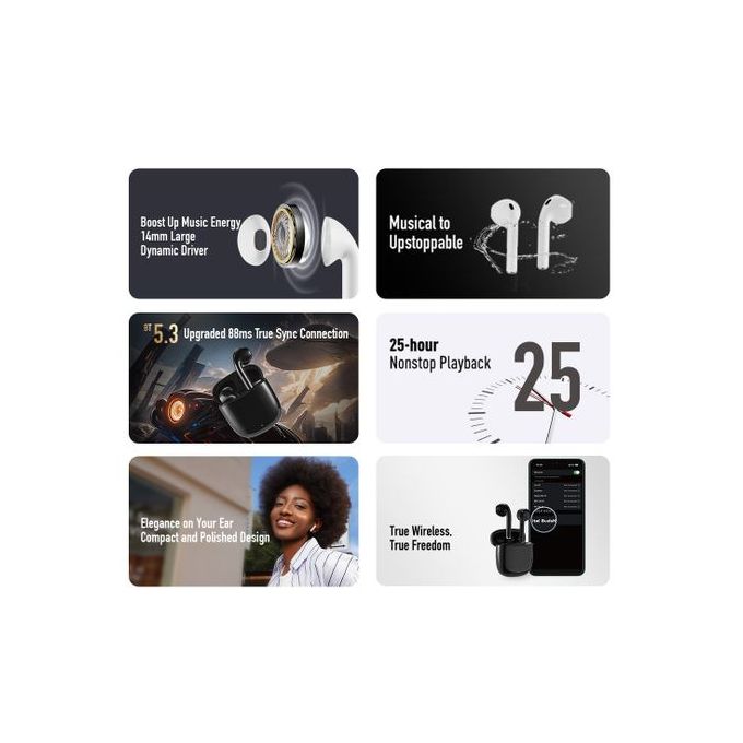 itel Buds Air  Noise Cancellation Bluetooth Wireless  Earpods Buds