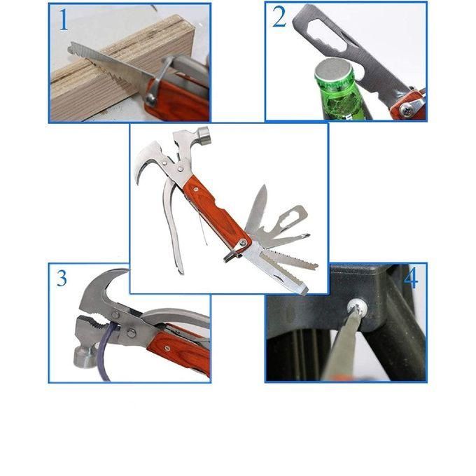 Camping Gear Multitool 15 in 1 Survival Gear with claw Hammer,Bottle Opener, Screwdrivers I Emergency Tool for Camping & Outdoor Hunting Hiking, Fishing or Gift for Dad Husband Grandpa