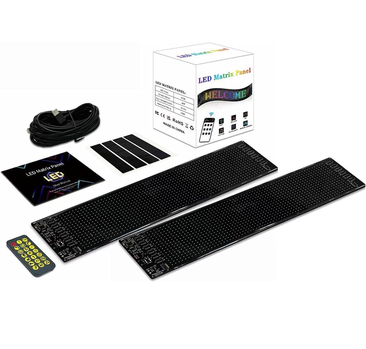 Colorful Eye Lamp Soft Screen for Car Windows, DIY Car Dynamic Led Smart Colorful Eye Lamp Soft Screen, Windshield Eyes Animated Led