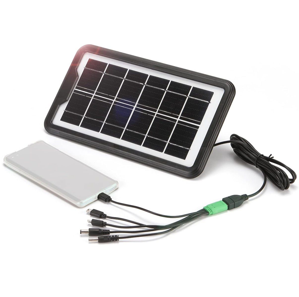 Solar Panel 3W Portable Mini USB Solar Panel Charger with Monocrystalline IP65 Waterproof Multifunctional Solar Charger for Phone Power Bank Camping Lights Lanterns