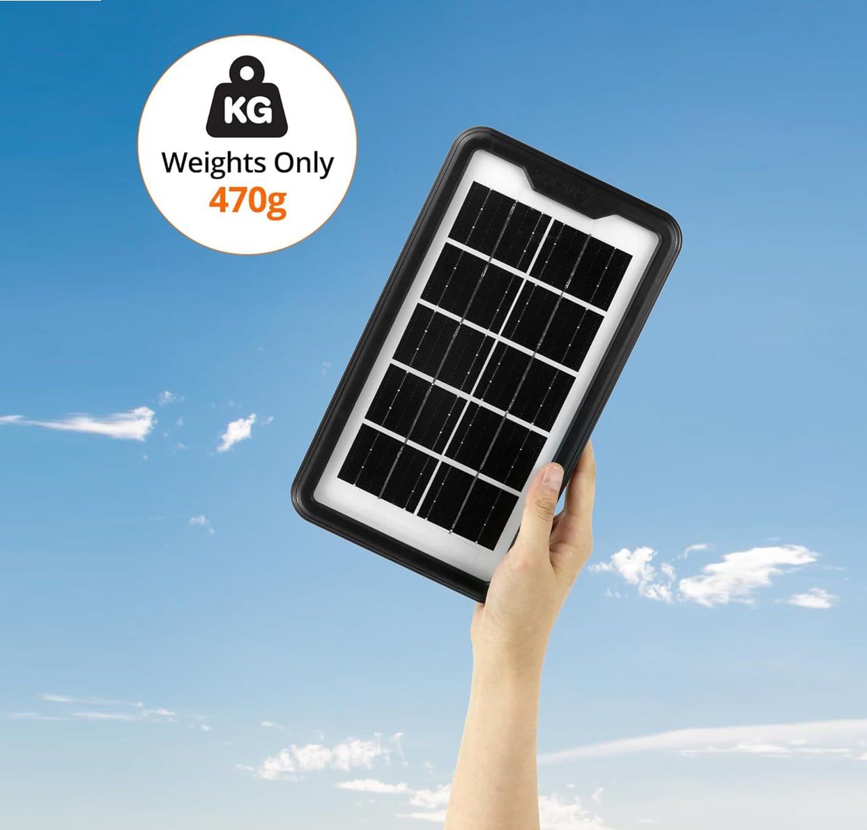 Solar Panel 3W Portable Mini USB Solar Panel Charger with Monocrystalline IP65 Waterproof Multifunctional Solar Charger for Phone Power Bank Camping Lights Lanterns