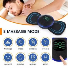 Portable Electric Massager, Body Massager Machine for Pain Relief, Wireless Vibrating Massager with 8 Modes and 19 Strength Level
