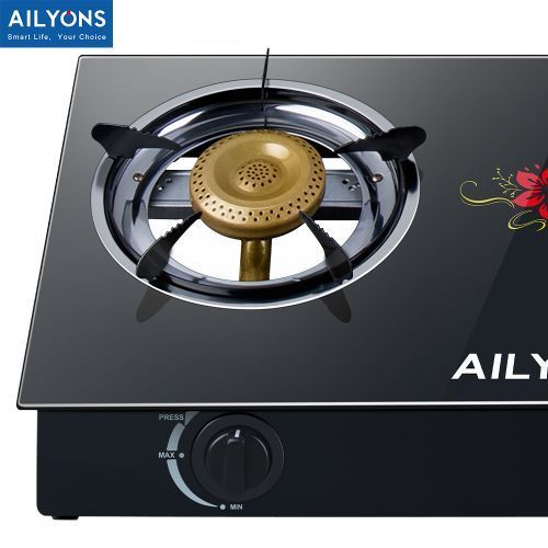 AILYONS 2 Burner - Glass Top Gas Stove Double Burner,Gas Efficient