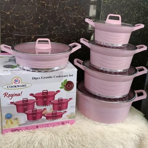 TC 10pcs Heavy Granite Nonstick Cooking Pots Sufuria Set