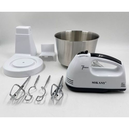Sokany Electric Hand Mixer With Bowl,Whisk Egg Beater Cake Baking