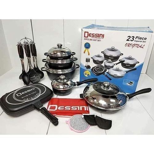 Dessini Durable Italian- 23 Piece Non-Stick Cooking Pots Set