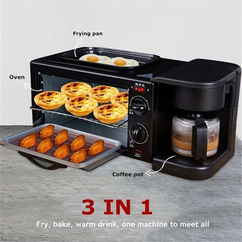 Nunix 3 In1 MultiFunction Breakfast Maker,Oven,Toast,Coffee Maker