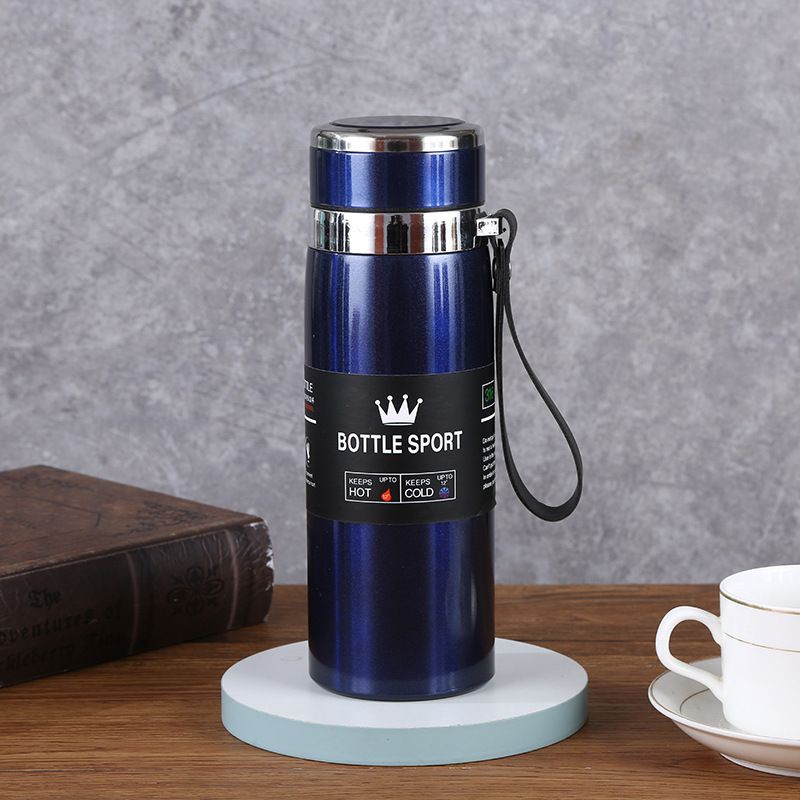 JP 800ML  Stainless Steel Large Capacity Metallic Thermos Vacuum Flask Portable Rope Climbing Sports Travel Cup Water