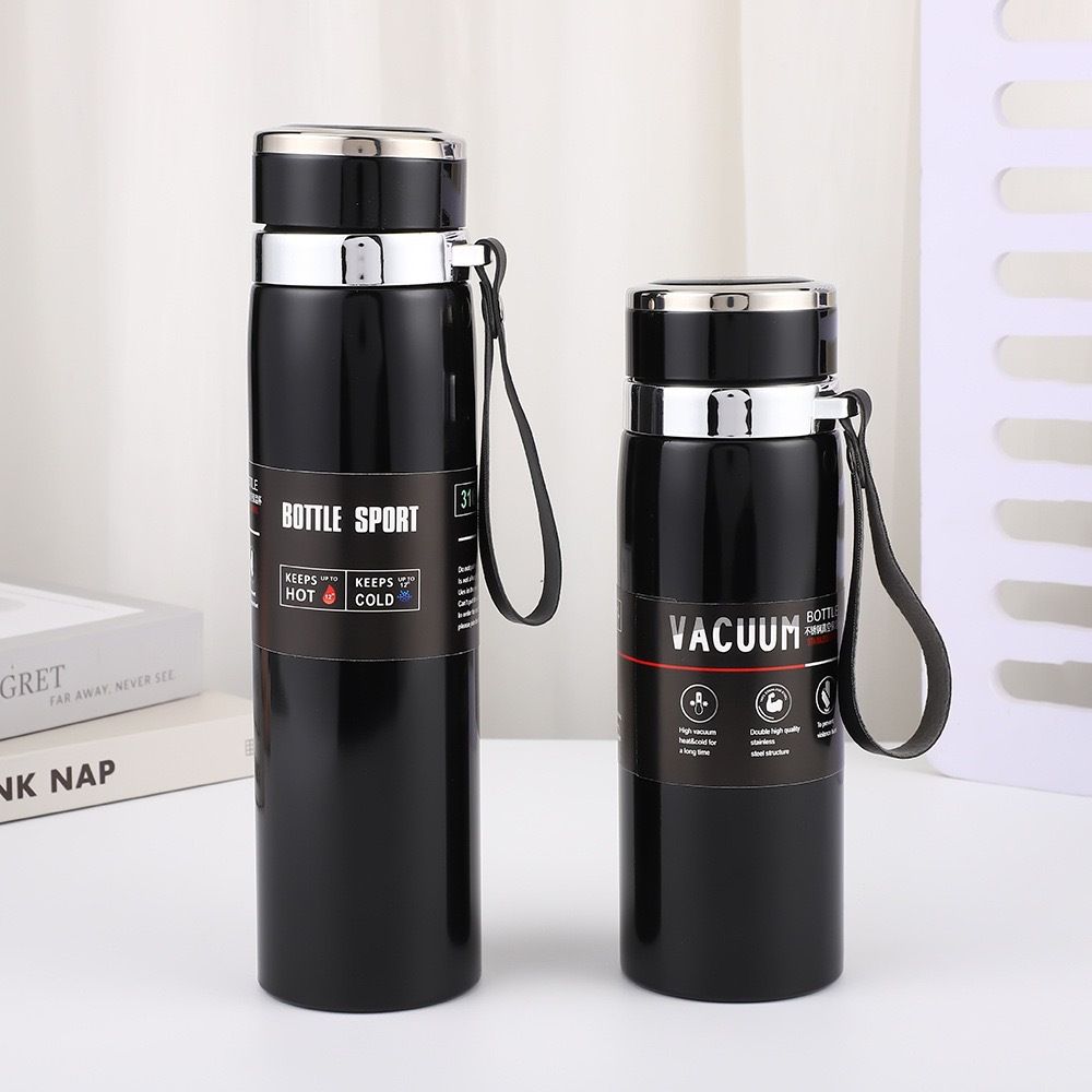 JP 800ML  Stainless Steel Large Capacity Metallic Thermos Vacuum Flask Portable Rope Climbing Sports Travel Cup Water