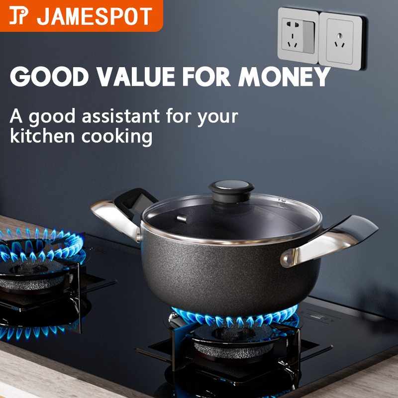 【Promotion】Jamespot 11PCS Aluminum Non-stick Cookware Set Pot Set（5pcs Pots+5pcs lids)+1PC 26CM Pan  Cooking Pots Sufuria 18CM+20CM+22CM+24CM+26CM