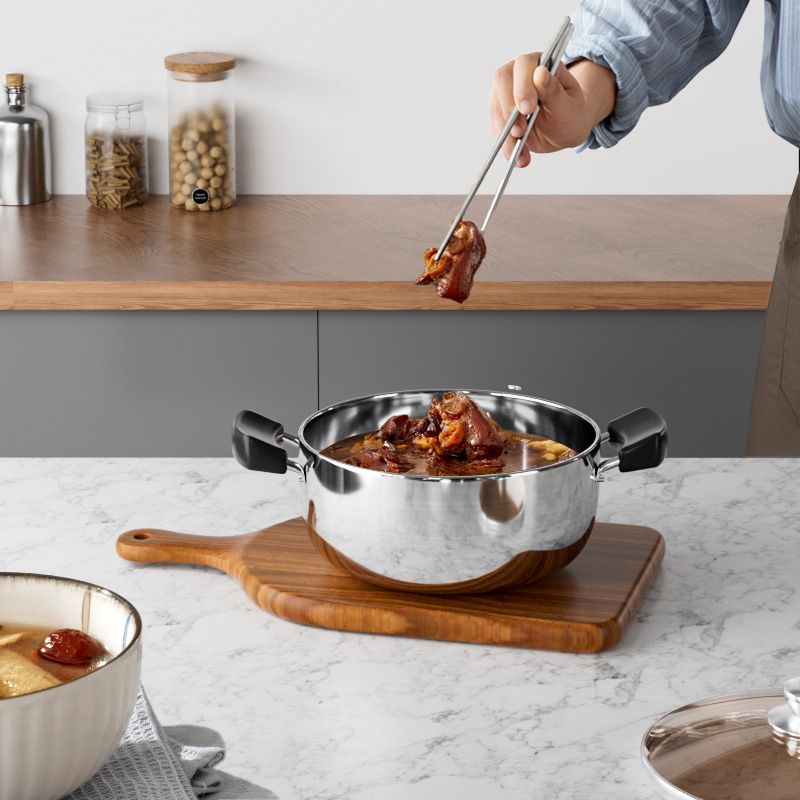 【Promotion】Jamespot 10PCS Stainless steel Pots Non Stick Sufuria Cookware Set Cooking Pots Sufuria 5pcs pots+5pcs lids（16/18/20/22/24cm)