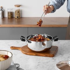【Promotion】Jamespot 10PCS Stainless steel Pots Non Stick Sufuria Cookware Set Cooking Pots Sufuria 5pcs pots+5pcs lids（16/18/20/22/24cm)