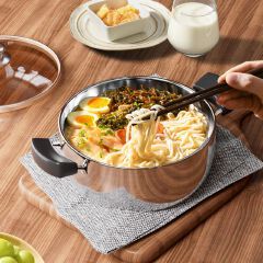 【Promotion】Jamespot 10PCS Stainless steel Pots Non Stick Sufuria Cookware Set Cooking Pots Sufuria 5pcs pots+5pcs lids（16/18/20/22/24cm)