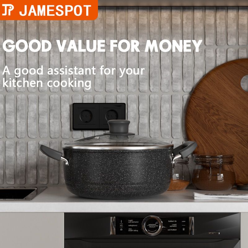 【Promotion】Jamespot 10PCS/Set 18/20/22/24/26cm Die Cast Set  Iron Non-stick Cookware Set  (5PCS Pots+5pcs Lids)